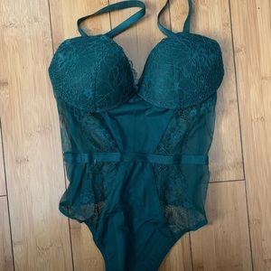 Green Victorias Secret body suit